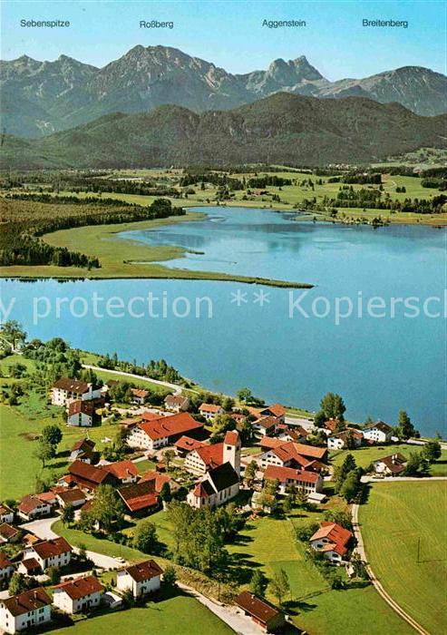 Hopfen See Fliegeraufnahme Riviera des Allgäus mit
