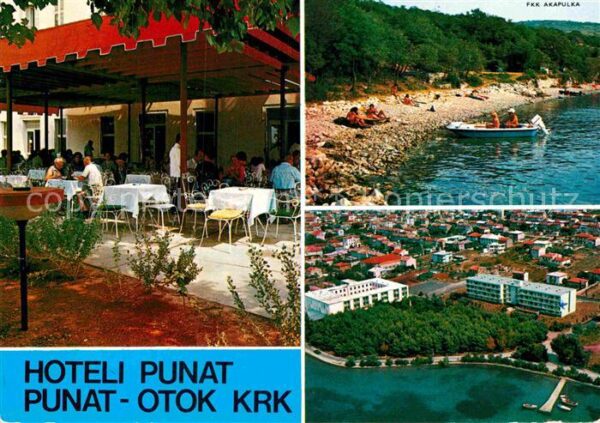 Punat Hoteli Punat Otok KRK Fliegeraufnahme S