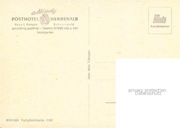 Bad Herrenalb Mönch Posthotel Hotelgarten – Bild 2