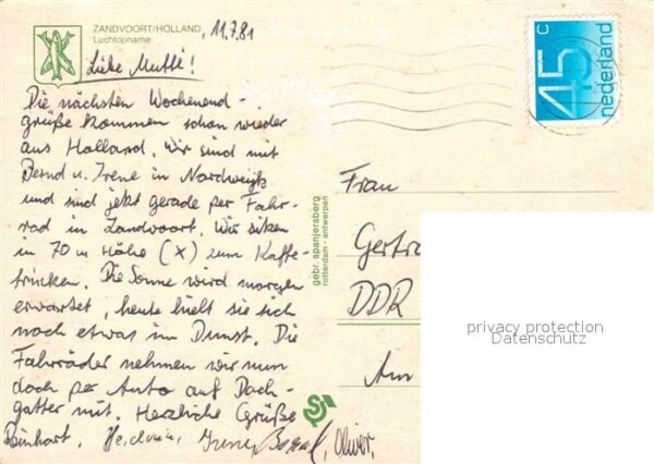 Zandvoort Holland Fliegeraufnahme mit Strand – Bild 2