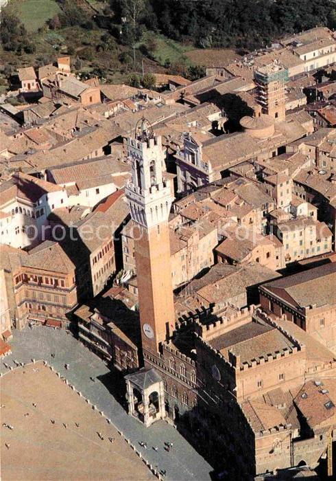 Siena Fliegeraufnahme Piazza del Campo