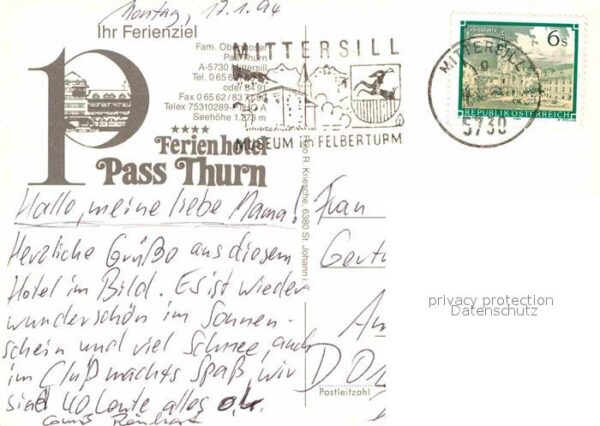 Mittersill Oberpinzgau Ferienhotel Pass Thurn – Bild 2