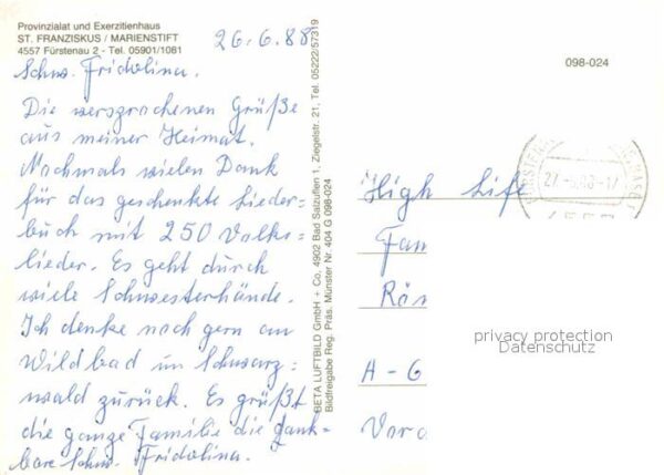 St Franziskus Fliegeraufnahme Marienstift Provinziala – Bild 2