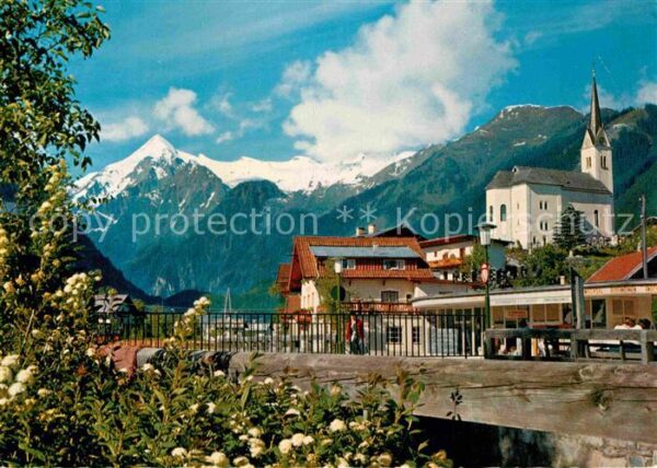 Kaprun Ortspartie mit Kitzsteinhorn und Maisko