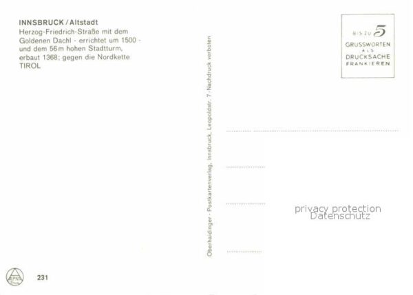 Innsbruck Herzog Friedrich Strasse mit Goldenem D – Bild 2