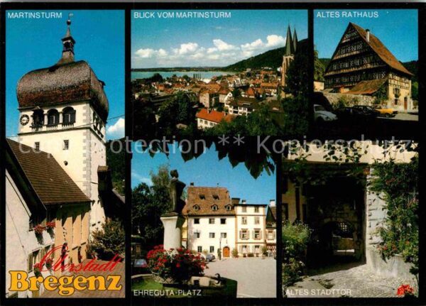 Bregenz Vorarlberg Altstadt Ehreguta-Platz Stadttor Rathau