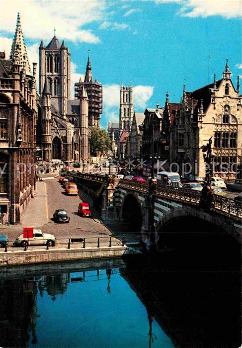 Gent Gand Flandre Sint Nikolaaskerk Belfort en Sint Baafs