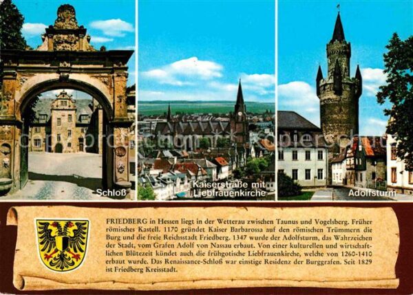 Friedberg Hessen Schloß Kaiserstrasse mit Liebfrauenkirc