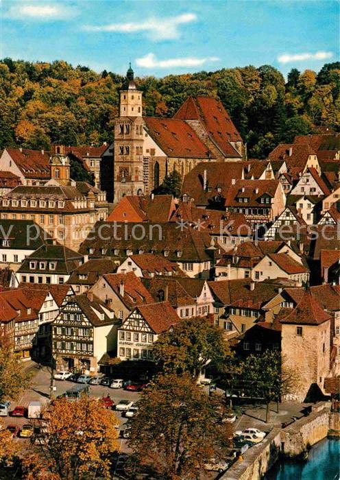 Schwaebisch Hall mit Kirche St. Michael