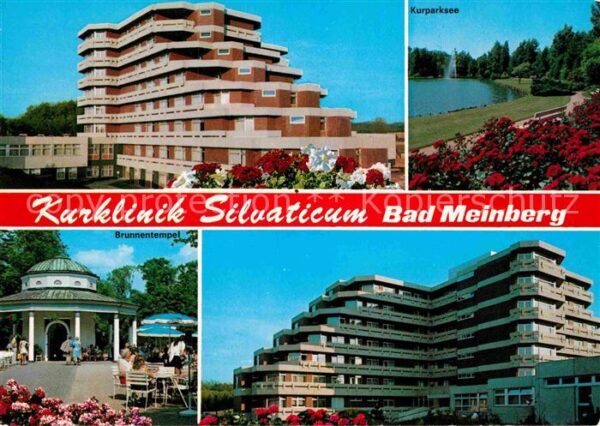 Bad Meinberg Kurklinik Silvaticum Kurparksee Brunnen