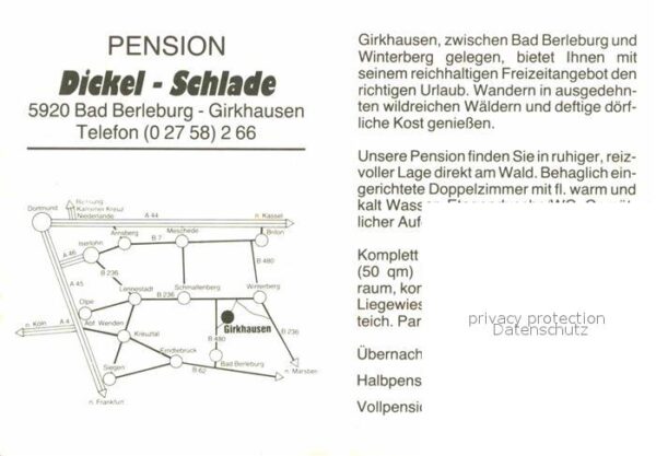 Girkhausen Bad Berleburg Pension Dickel Schlade Landschaftspanor – Bild 2