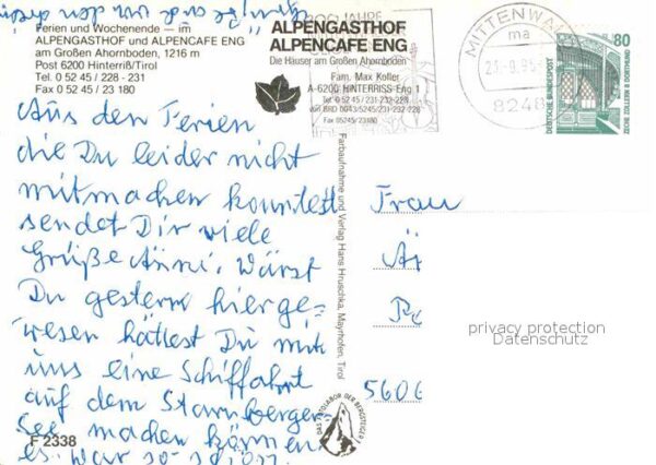 Hinterriss Tirol Alpengasthof Eng – Bild 2