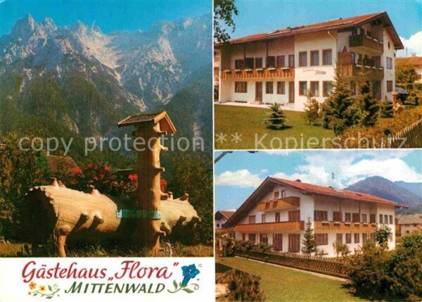Mittenwald Bayern Gästehaus Flora Brunnen