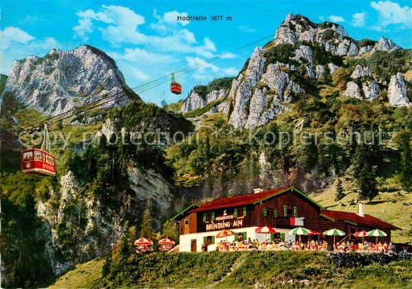 Ruhpolding Bründlingalm mit Hochfelln Seilbahn
