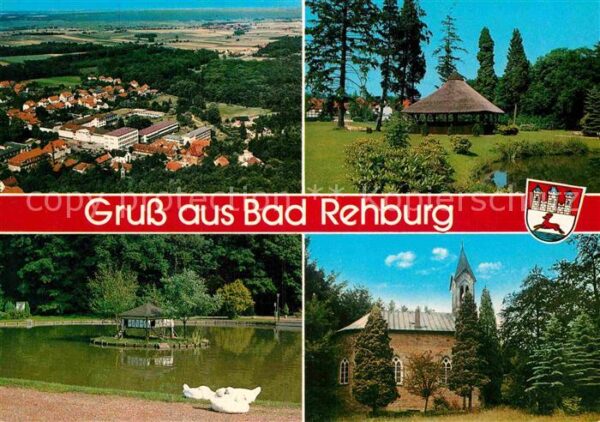 Bad Rehburg Fliegeraufnahme Schwanenteich Kirche