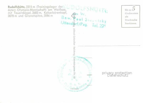 Rudolfshuette Weisssee mit Tauernkogel Kalserbärenkopf Granats – Bild 2