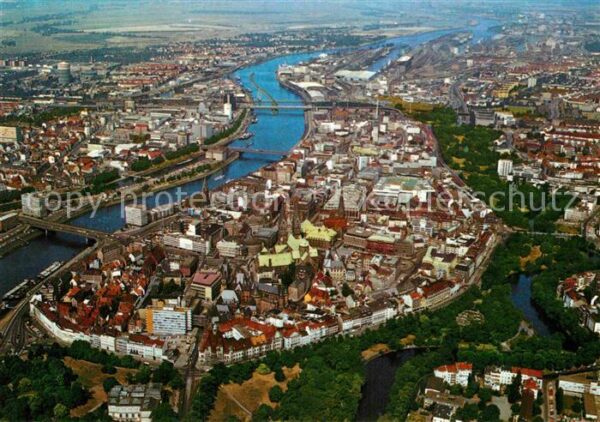 Bremen City Fliegeraufnahme