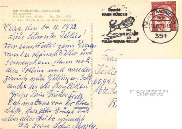 Hann. Muenden Werrahotel Fliegeraufnahme – Bild 2