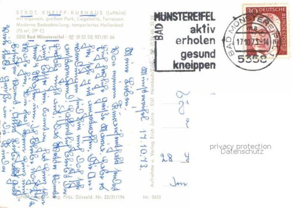 Bad Muenstereifel Kneipp Kurhaus Fliegeraufnahme – Bild 2