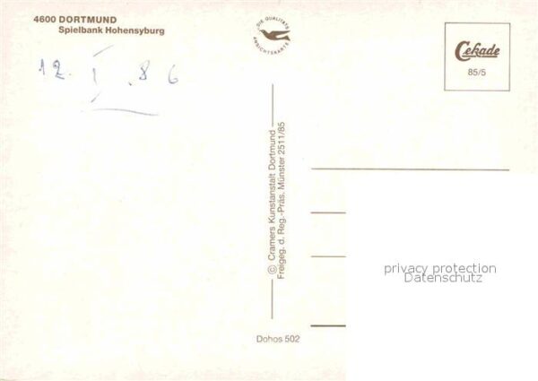 Dortmund Spielbank Hohensyburg Fliegeraufnahme – Bild 2