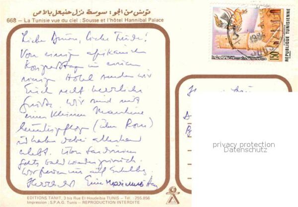 SOUSSE  Tunesie Hotel Hannibal Palace Fliegeraufnahme – Bild 2