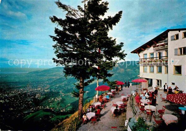 Dornbirn Vorarlberg Bergrestaurant Karren Terrasse Fernsich