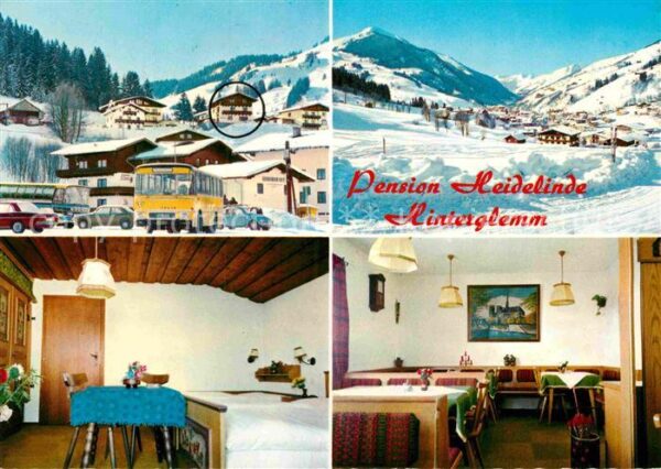 Hinterglemm Saalbach Imbisstube Pension Heidelinde Winterspo