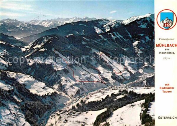 Muehlbach Hochkoenig Wintersportplatz mit Radstädter Tauern