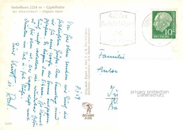 Oberstdorf Nebelhorn Gipfelhütte Gebirgspanorama i – Bild 2