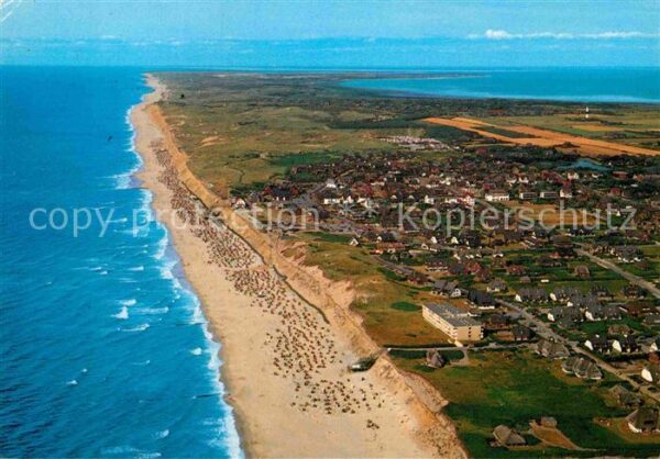 Wenningstedt Sylt Nordseeheilbad Fliegeraufnahme
