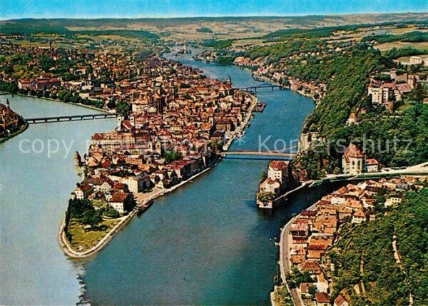 Passau Dreiflüssestadt Historische Stadtaufnah