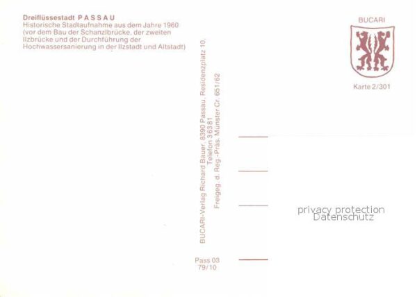 Passau Dreiflüssestadt Historische Stadtaufnah – Bild 2