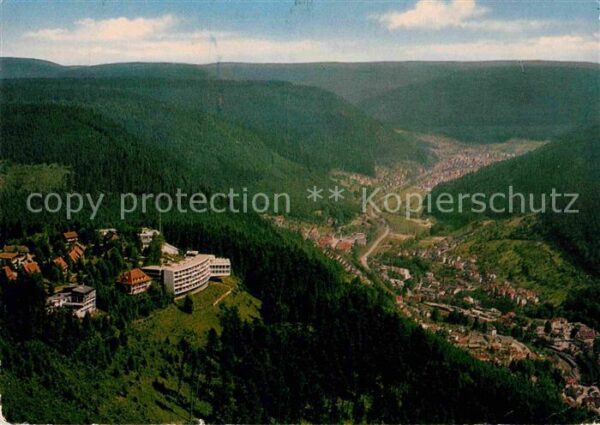 Bad Wildbad Staatsbad im Schwarzwald Fliegeraufnahm