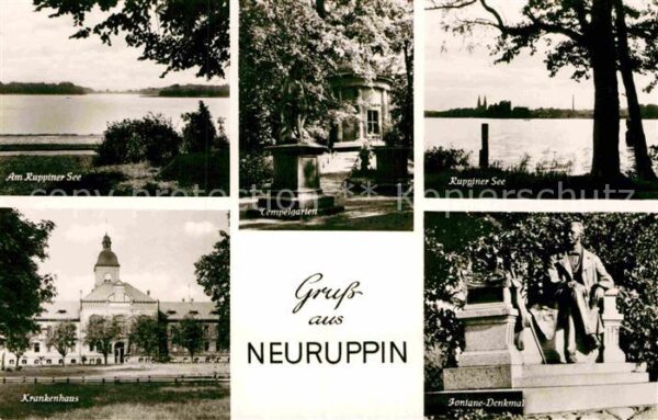 Neuruppin See Krankenhaus Fontane Denkmal Tempelg