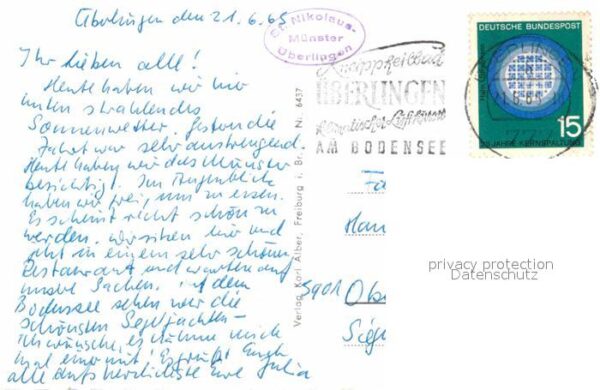 Ueberlingen Bodensee Teilansicht Kirche Säntis – Bild 2