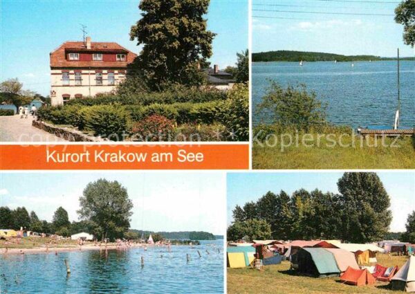 Krakow See Gaststätte Seehotel Campingplatz
