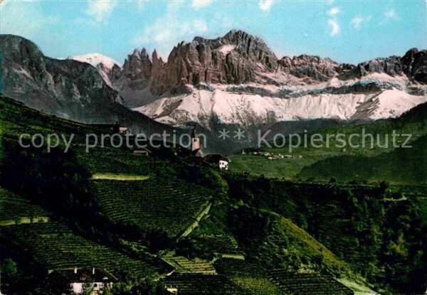 Bozen Suedtirol Sankt Justina gegen Rosengarten