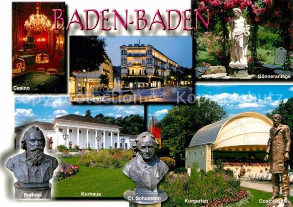 Baden-Baden Kasino Brahms Kurhaus Kurgarten Gönnera