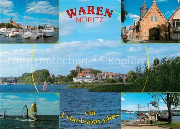 Waren Mueritz Hafen See Regatta Anlegestelle Teilansi