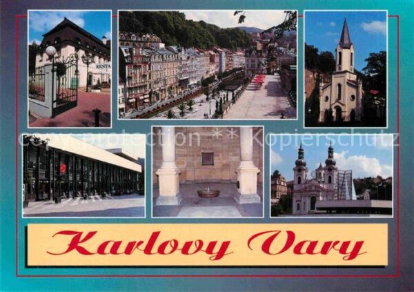 Karlovy Vary Promenade Kirche Palast