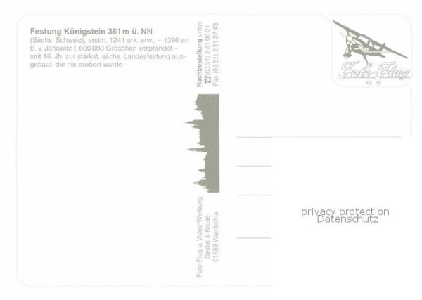 Koenigstein Saechsische Schweiz Fliegeraufnahme Festung – Bild 2