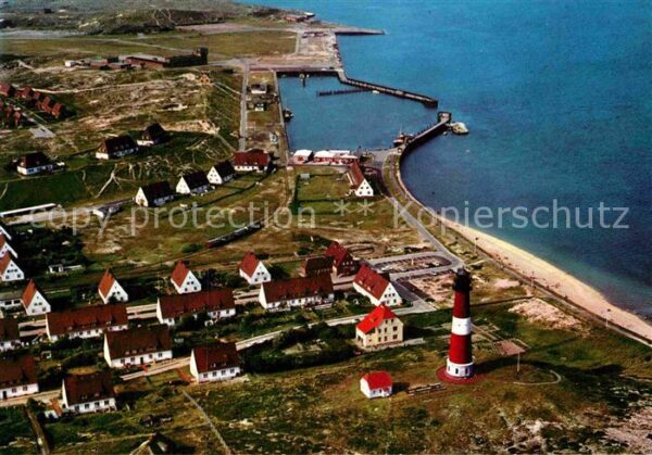 Hoernum Sylt Fliegeraufnahme Hafen Leuchtturm