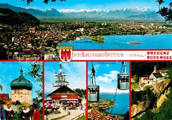 Bregenz Bodensee Panorama Martinsturm Pfänderbahn Kirche
