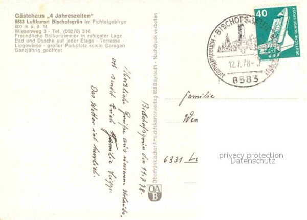 Bischofsgruen Gästehaus Vier Jahreszeiten – Bild 2