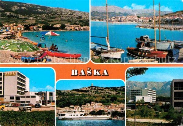 Baska Voda Strand Hafen Stadtansichten