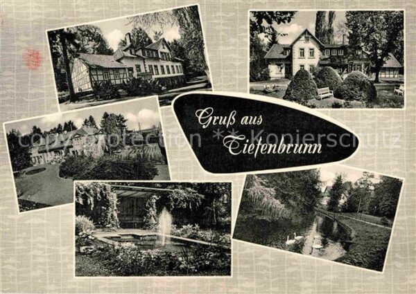 Tiefenbrunn Goettingen Schwanenteich Kurgarten Kurhaus