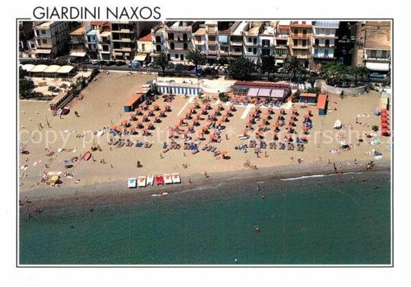 Giardini Naxos Fliegeraufnahme Strand