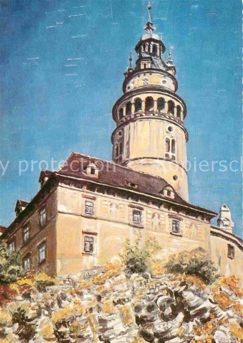Krummau Suedboehmen Schloss
