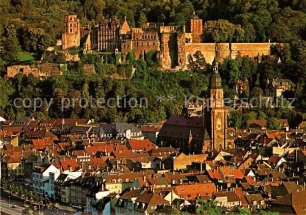 Heidelberg Neckar Schloss Altstadt Heiliggeist