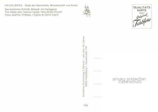 Heidelberg Neckar Schloss Altstadt Heiliggeist – Bild 2